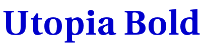 Utopia Bold шрифт